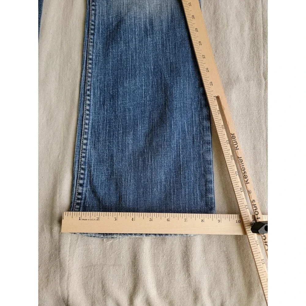 Silver Womens Jeans 34x31 Julia Mid Rise Blue Distressed Stretch Glove Works VTG